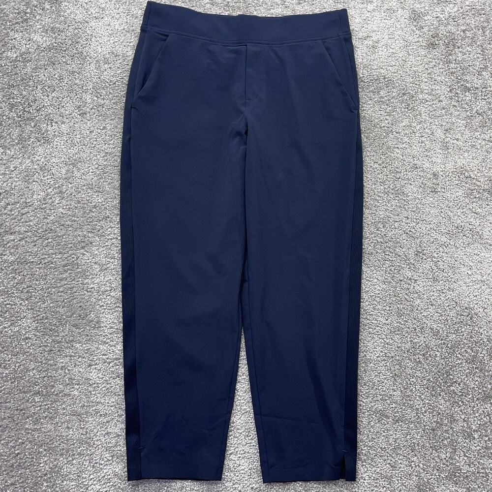 Athleta Pants Womens 10P Brooklyn Mid Rise Ankle Pull On Relaxed Blue 198671